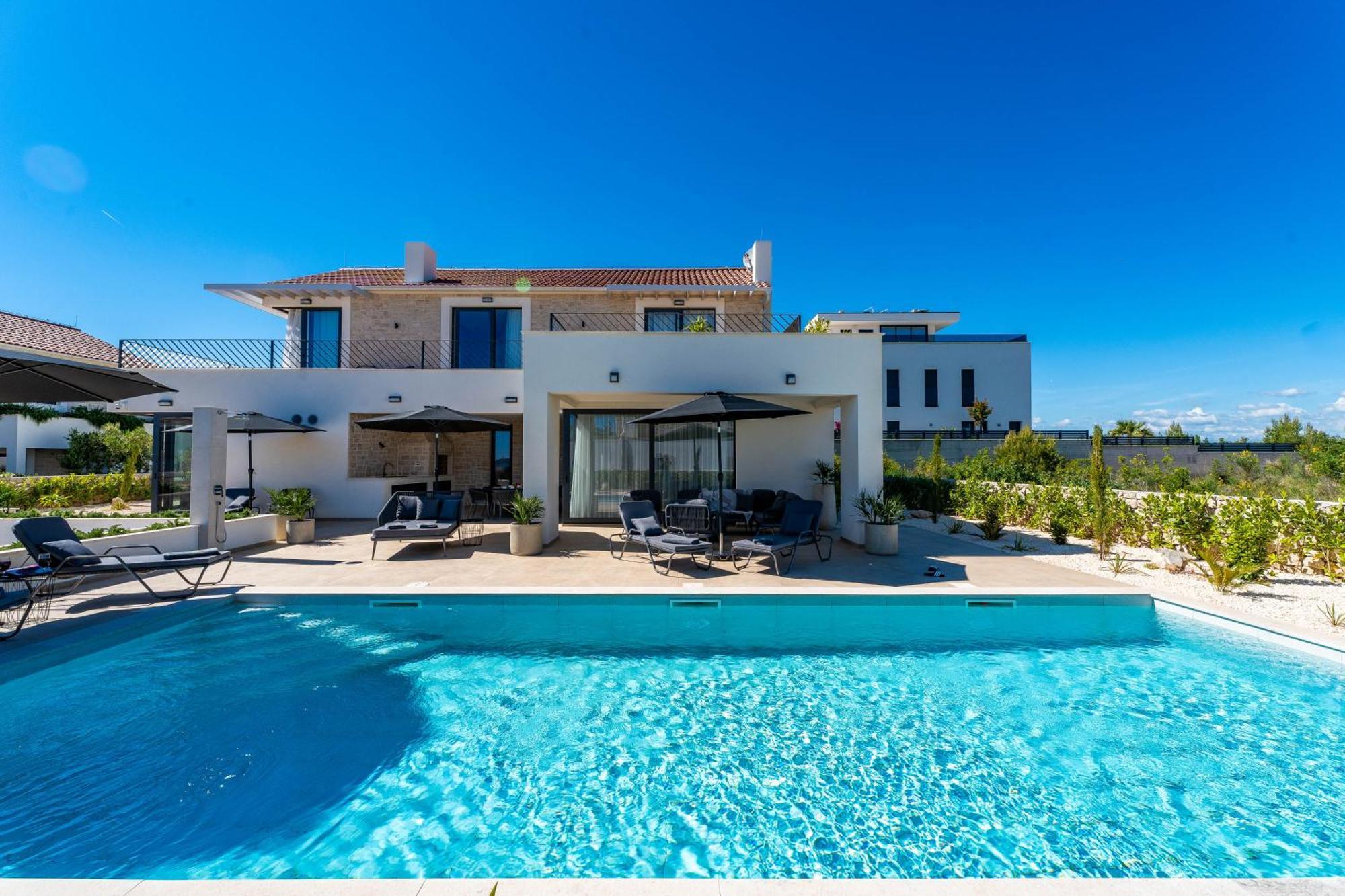 Luxury Kaia - Sea View, Heated Pool, Jacuzzi, Gym And Sauna Villa Vodice