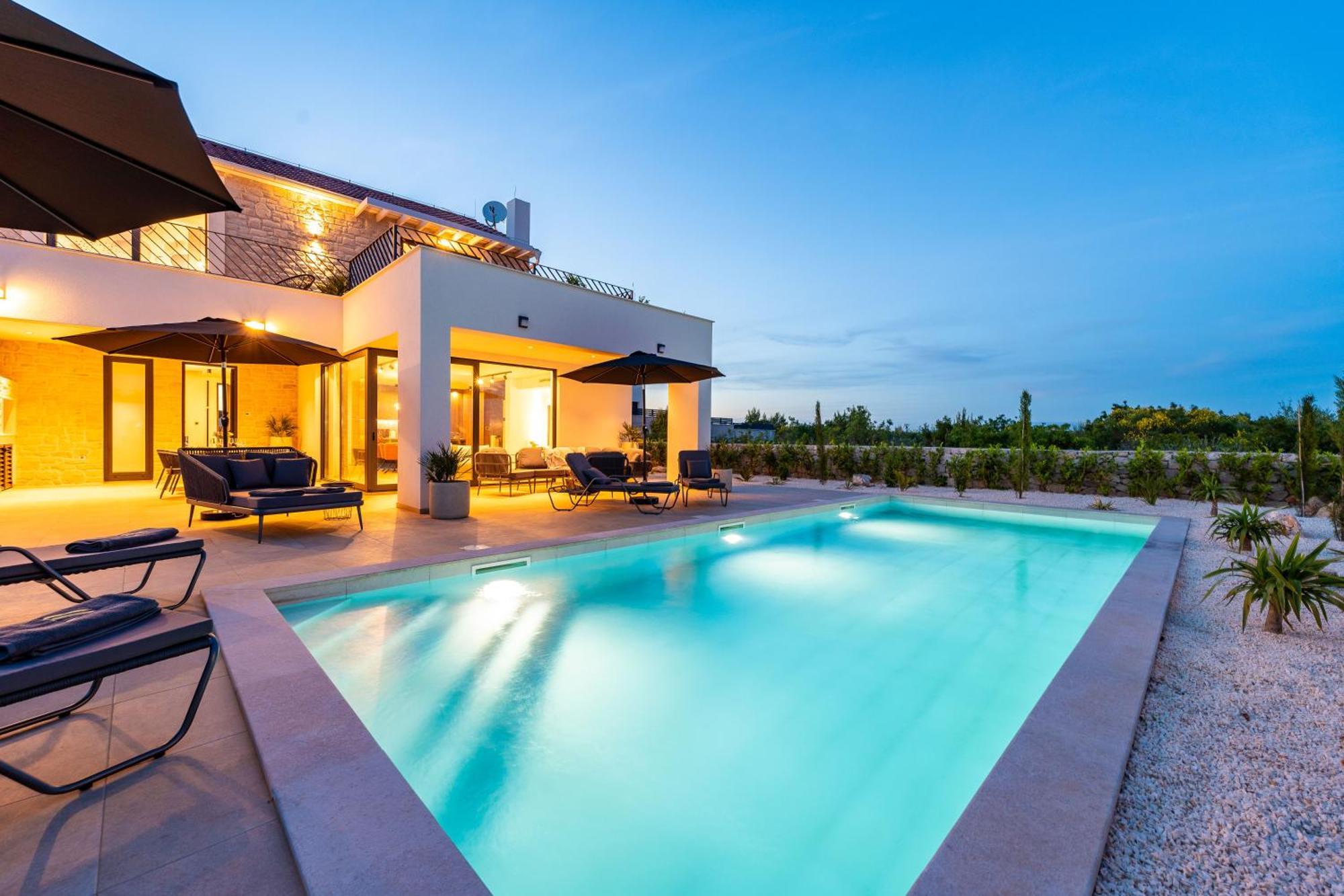 Villa Luxury Kaia - Sea View, Heated Pool, Jacuzzi, Gym And Sauna