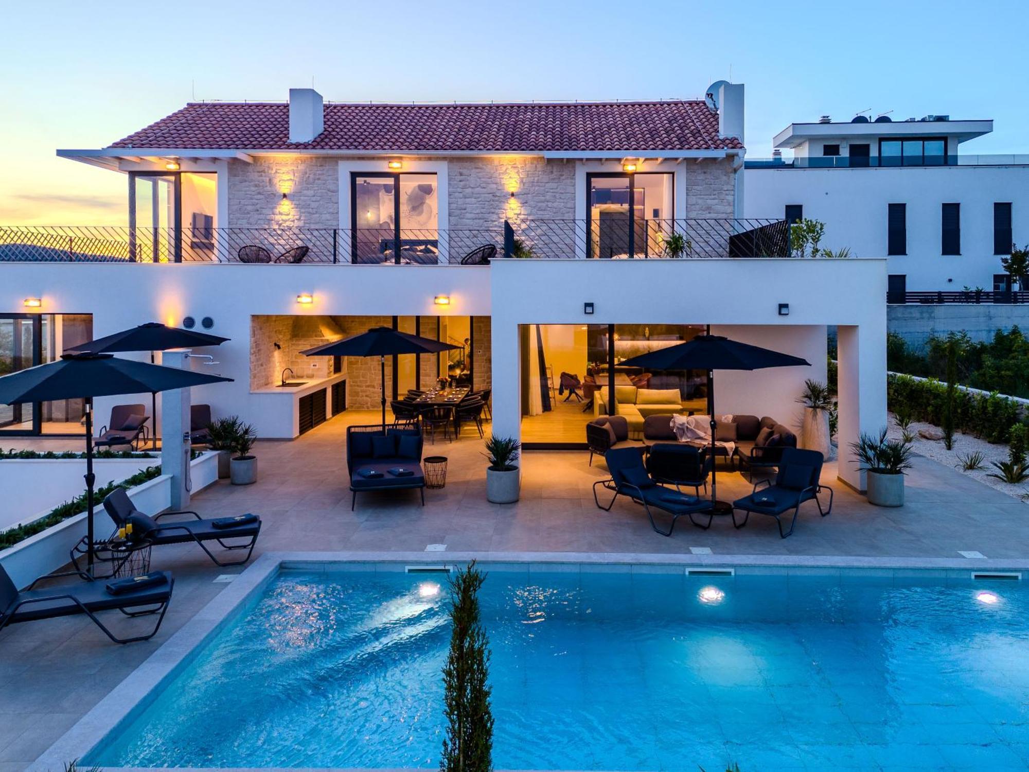 Luxury Kaia - Sea View, Heated Pool, Jacuzzi, Gym And Sauna Villa